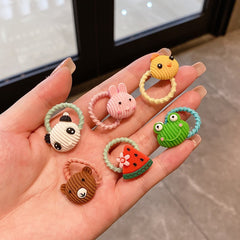 Accesorios para el cabello para niños, linda cuerda para el cabello, nueva banda de goma pequeña de verano, anillo para el cabello de bebé, anillo para el pulgar con volumen menor, cuerda para el cabello al por mayor (por traje)
