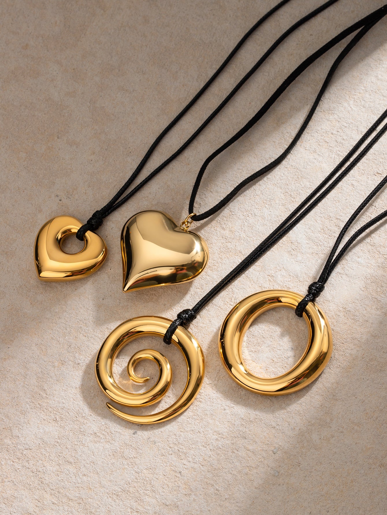 Wholesale Jewelry Vacation Simple Style Heart Shape 304 Stainless Steel Zircon 18K Gold Plated Plating Earrings Necklace