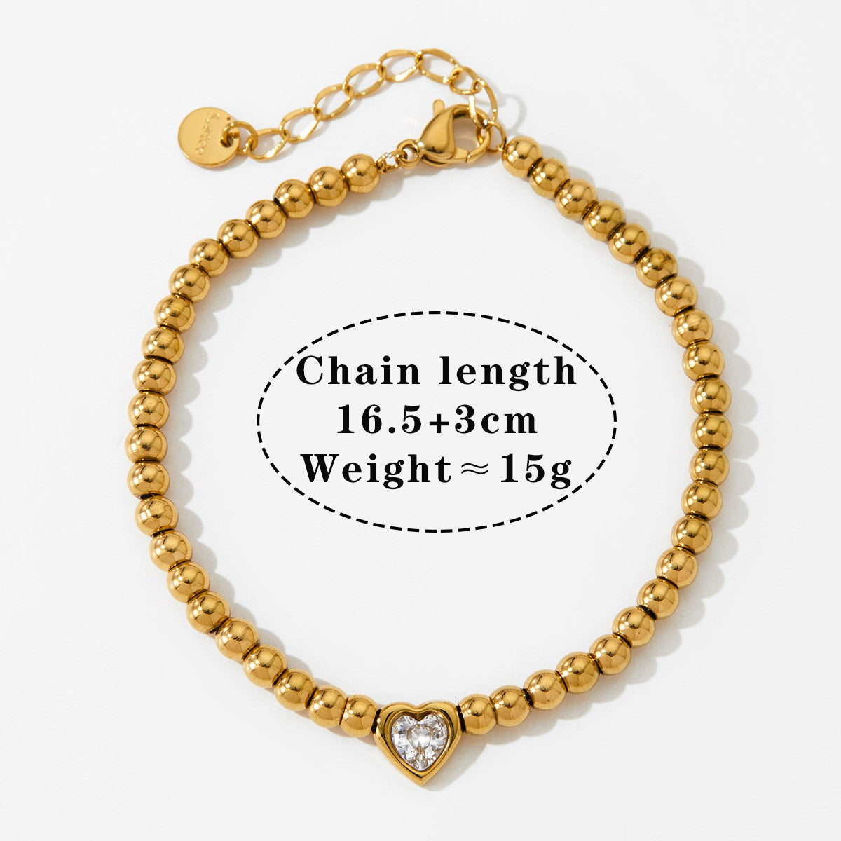 Joyería al por mayor, estilo moderno, estilo simple, forma de corazón, acero inoxidable 304, circonita, chapado en oro de 16 quilates, chapado en oro blanco, chapado en oro, pulseras y collares. 