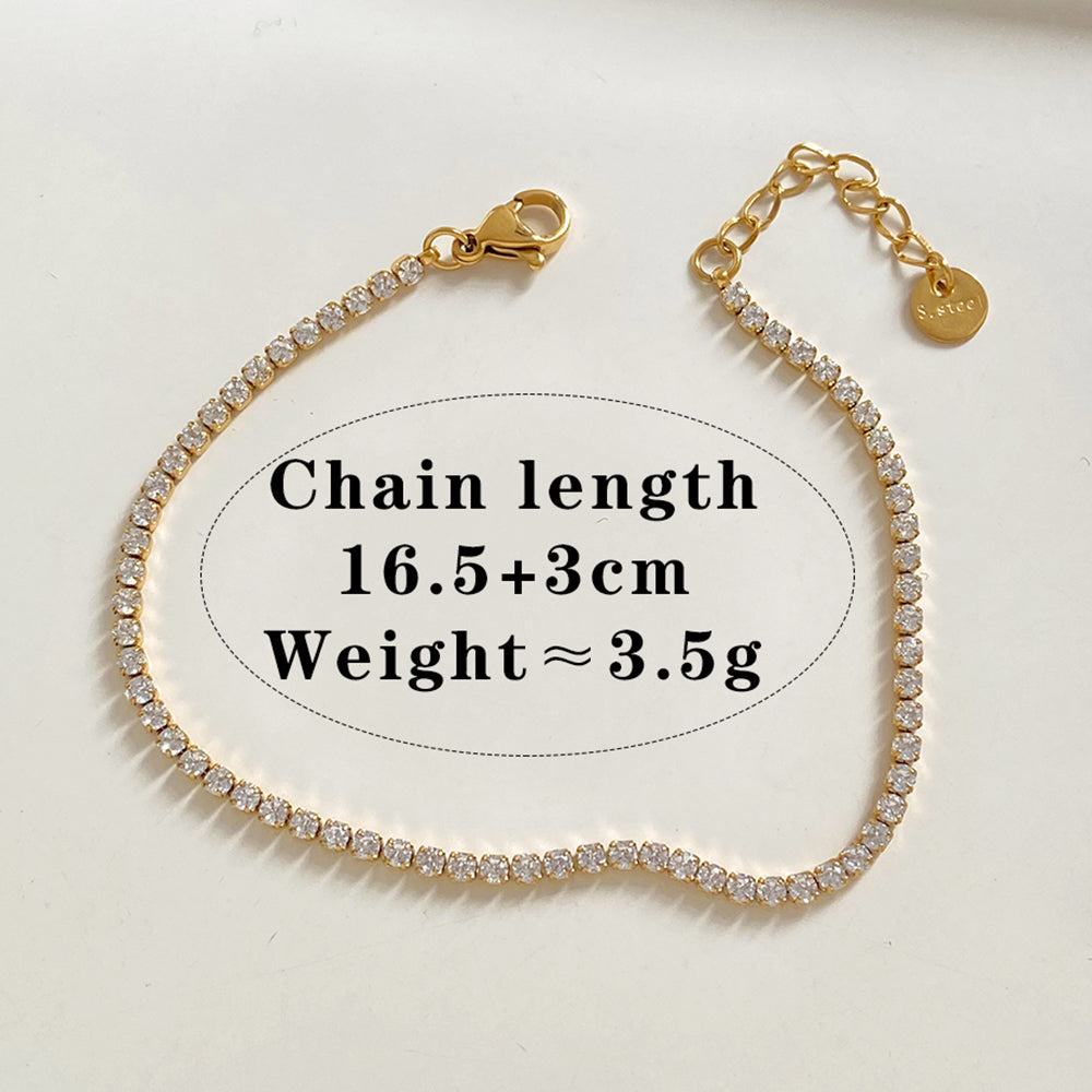 Joyería al por mayor, estilo moderno, estilo simple, forma de corazón, acero inoxidable 304, circonita, chapado en oro de 16 quilates, chapado en oro blanco, chapado en oro, pulseras y collares. 