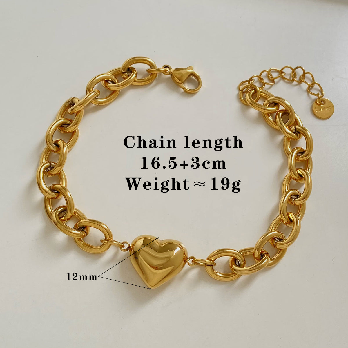 Casual Modern Style Geometric Heart Shape 304 Stainless Steel 16K Gold Plated White Gold Plated Gold Plated Zircon Bracelets In Bulk