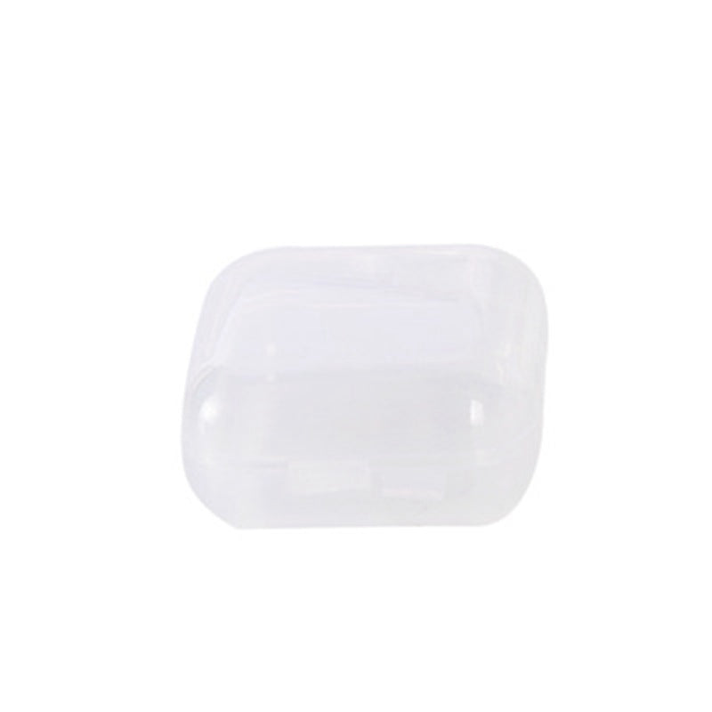 Factory direct plastic transparent small square box jewelry box earplugs small box jewelry mini storage box can be fixed LOGO