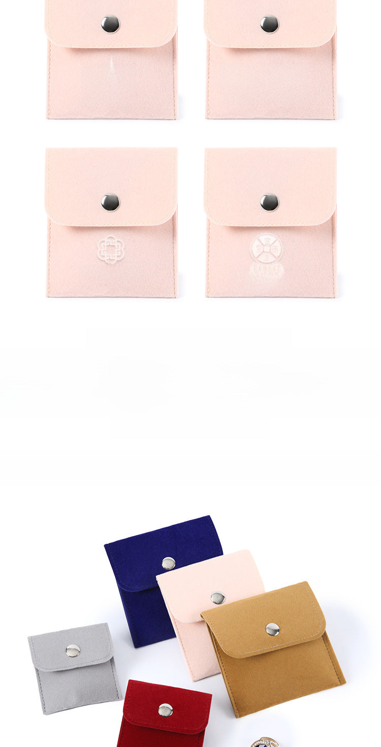 Monedero de franela para guardar joyas, colgante de jade, auriculares, lápiz labial, bolsa de tela, bolsillo