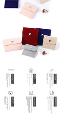 Monedero de franela para guardar joyas, colgante de jade, auriculares, lápiz labial, bolsa de tela, bolsillo