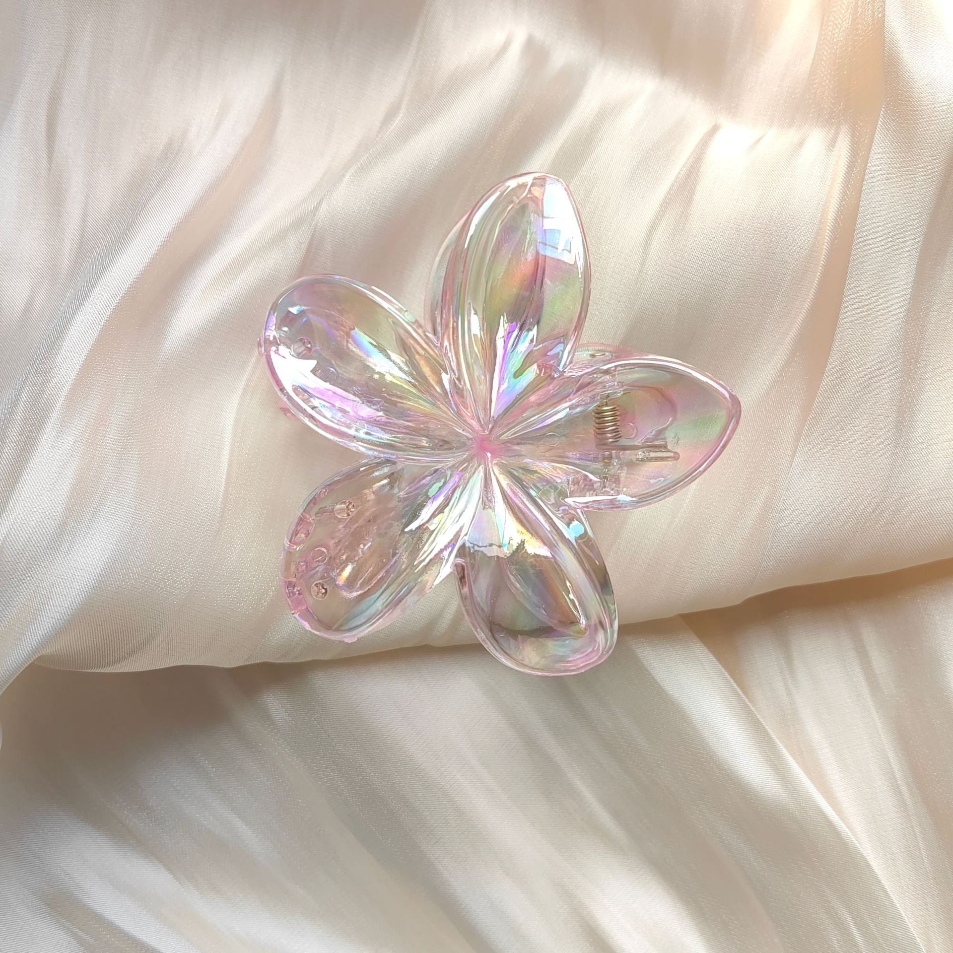Egg Flower Hairpin Transparent AB Color Grab Hair Shark Clip Gradient Hair Grab Advanced Hair Accessories