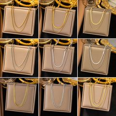 Collar con colgante de acero de titanio y forma de corazón con gotas de agua, elegante y rectangular, venta al por mayor