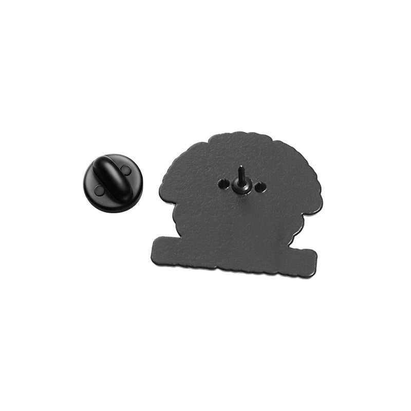 Broche de cuello unisex con letras de personajes de dibujos animados, estilo vaquero, estampado de aleación, barnizado al horno