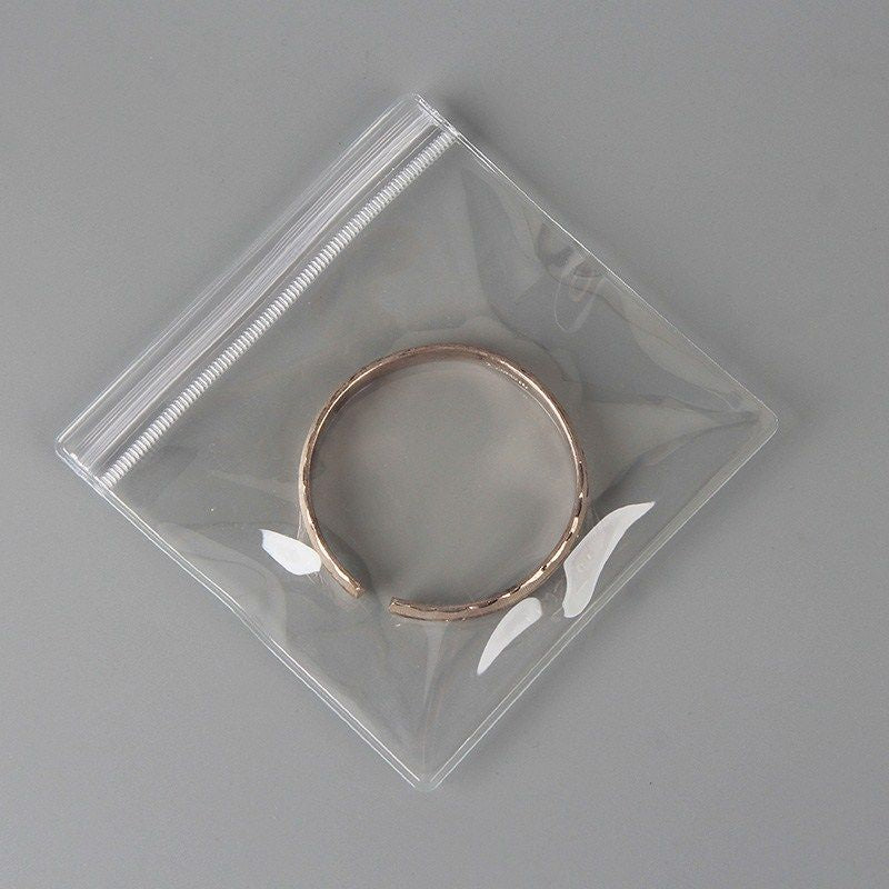 1 bolsa de plástico transparente para embalaje de joyas, estilo sencillo e informal para uso diario.