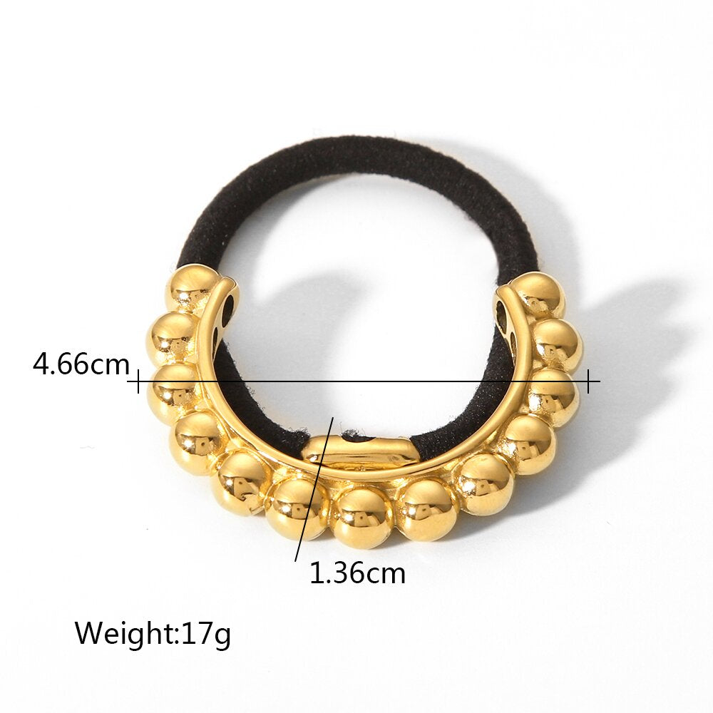 Coletero metálico brillante de acero inoxidable 304 con nudo cuadrado, estilo moderno e informal para mujer