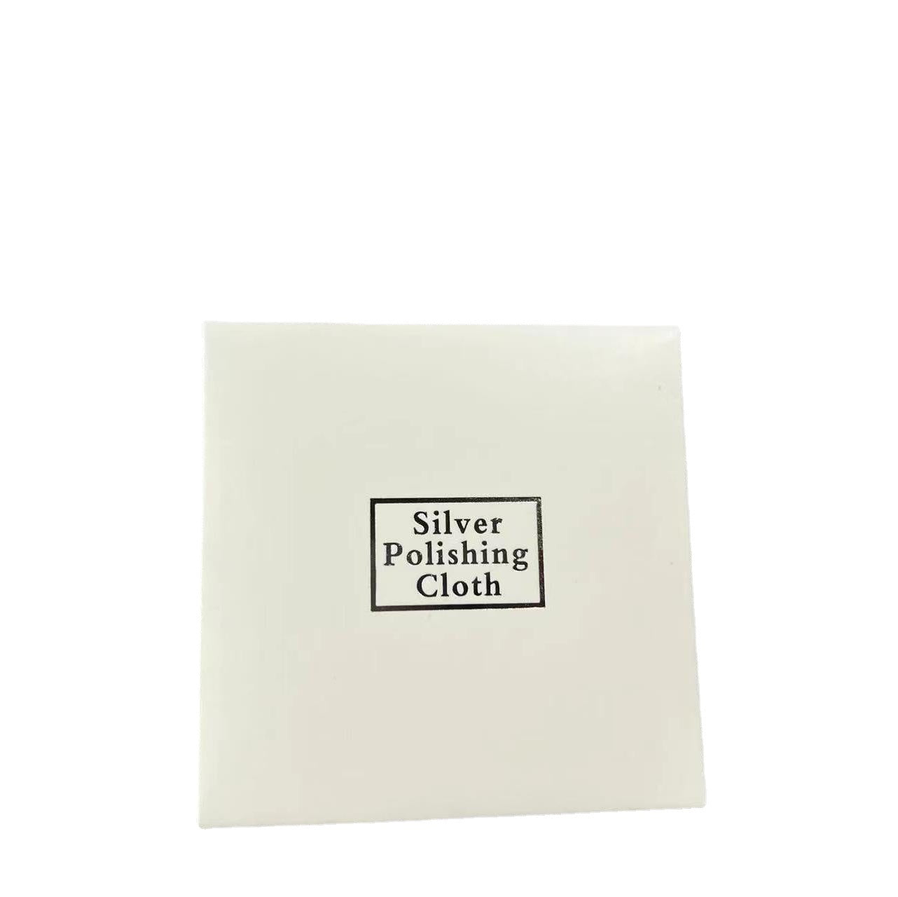 Paño de limpieza plateado cuadrado blanco de 8 x 8 cm con logotipo de terciopelo de doble cara y color de tela opcional