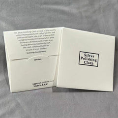 Paño de limpieza plateado cuadrado blanco de 8 x 8 cm con logotipo de terciopelo de doble cara y color de tela opcional