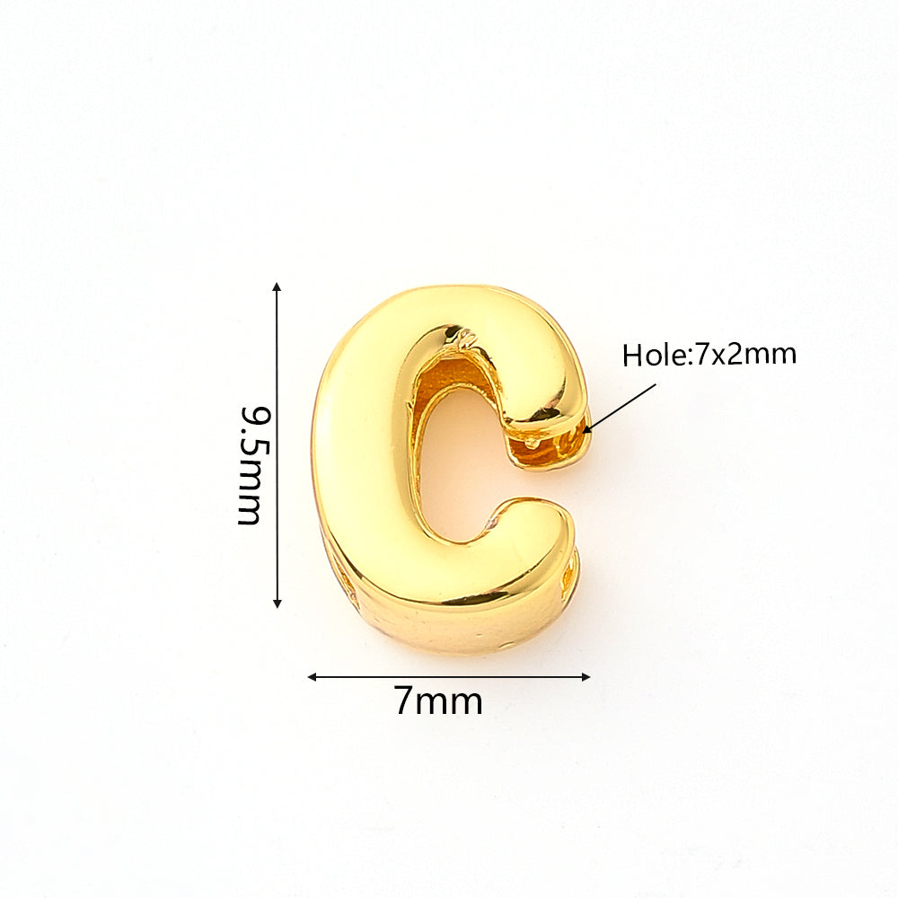 1 pieza/paquete de cuentas pulidas con forma de burbuja de cobre chapadas en oro de 18 quilates de 9,5 x 6 mm, 9,5 x 7,5 mm, 9,5 x 8 mm y 7 x 2 mm. 