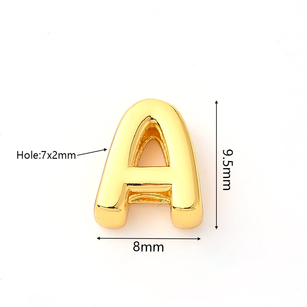 1 pieza/paquete de cuentas pulidas con forma de burbuja de cobre chapadas en oro de 18 quilates de 9,5 x 6 mm, 9,5 x 7,5 mm, 9,5 x 8 mm y 7 x 2 mm. 