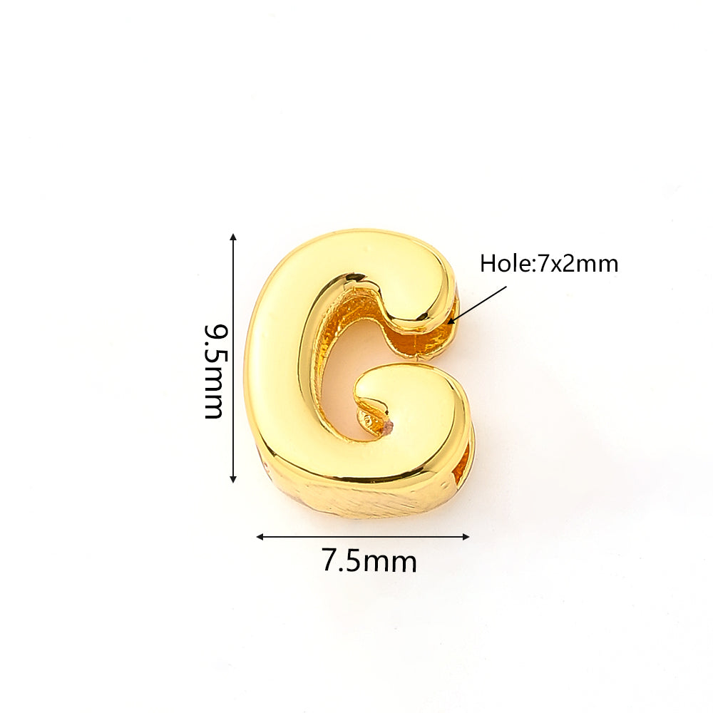 1 pieza/paquete de cuentas pulidas con forma de burbuja de cobre chapadas en oro de 18 quilates de 9,5 x 6 mm, 9,5 x 7,5 mm, 9,5 x 8 mm y 7 x 2 mm. 