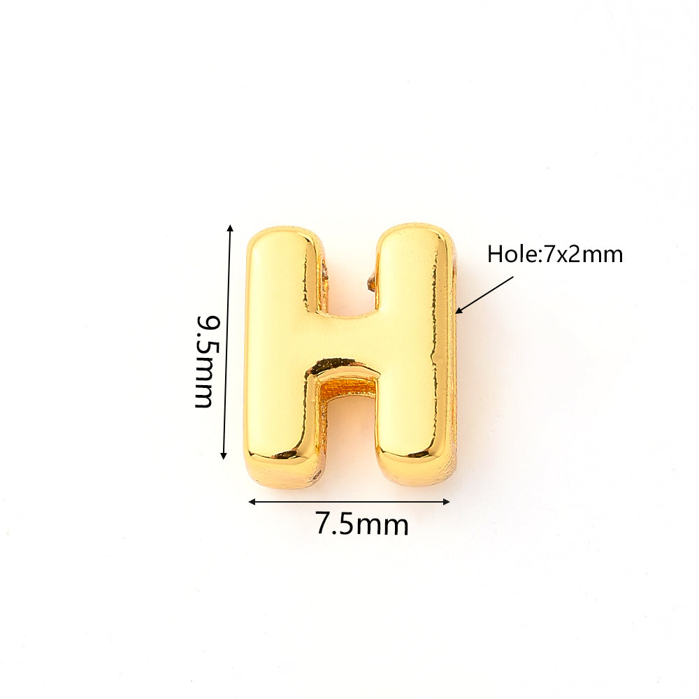 1 pieza/paquete de cuentas pulidas con forma de burbuja de cobre chapadas en oro de 18 quilates de 9,5 x 6 mm, 9,5 x 7,5 mm, 9,5 x 8 mm y 7 x 2 mm. 