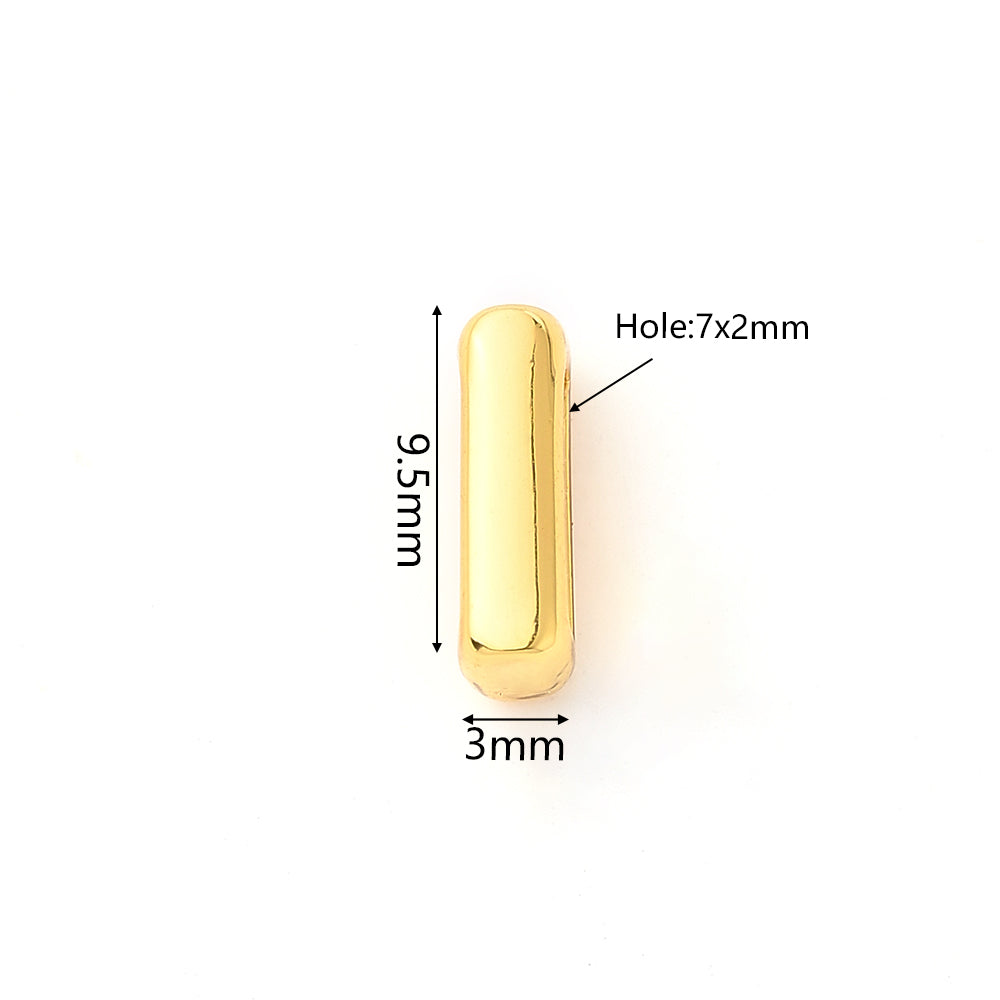1 pieza/paquete de cuentas pulidas con forma de burbuja de cobre chapadas en oro de 18 quilates de 9,5 x 6 mm, 9,5 x 7,5 mm, 9,5 x 8 mm y 7 x 2 mm. 
