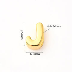 1 pieza/paquete de cuentas pulidas con forma de burbuja de cobre chapadas en oro de 18 quilates de 9,5 x 6 mm, 9,5 x 7,5 mm, 9,5 x 8 mm y 7 x 2 mm. 