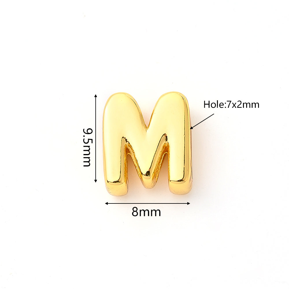 1 pieza/paquete de cuentas pulidas con forma de burbuja de cobre chapadas en oro de 18 quilates de 9,5 x 6 mm, 9,5 x 7,5 mm, 9,5 x 8 mm y 7 x 2 mm. 