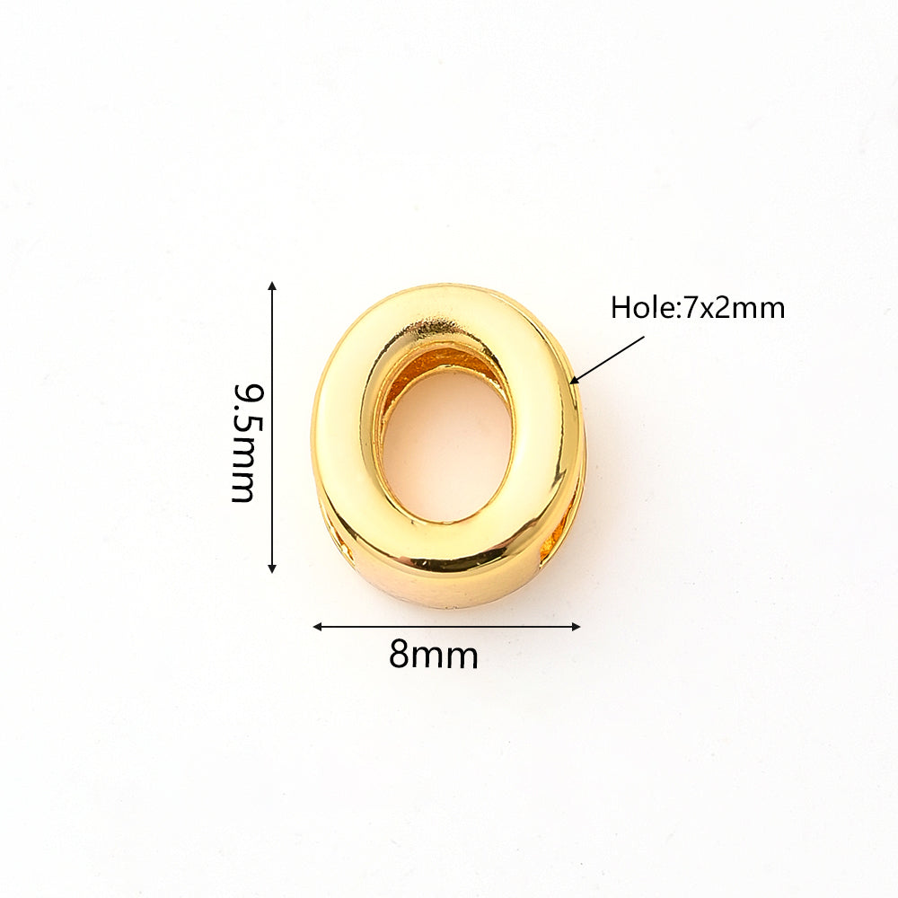 1 pieza/paquete de cuentas pulidas con forma de burbuja de cobre chapadas en oro de 18 quilates de 9,5 x 6 mm, 9,5 x 7,5 mm, 9,5 x 8 mm y 7 x 2 mm. 