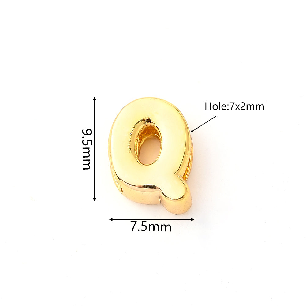 1 pieza/paquete de cuentas pulidas con forma de burbuja de cobre chapadas en oro de 18 quilates de 9,5 x 6 mm, 9,5 x 7,5 mm, 9,5 x 8 mm y 7 x 2 mm. 