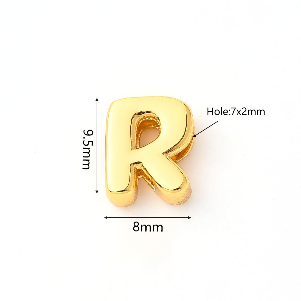 1 pieza/paquete de cuentas pulidas con forma de burbuja de cobre chapadas en oro de 18 quilates de 9,5 x 6 mm, 9,5 x 7,5 mm, 9,5 x 8 mm y 7 x 2 mm. 
