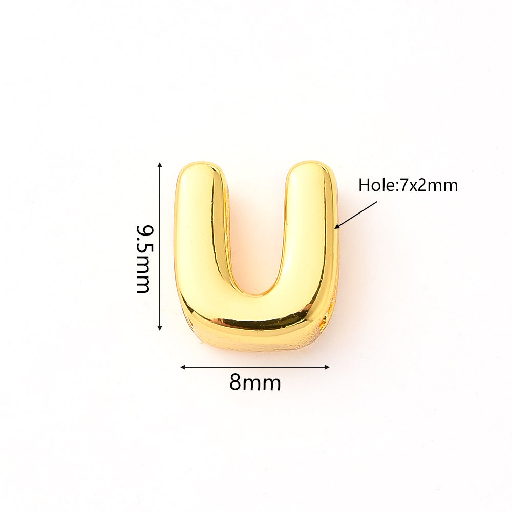 1 pieza/paquete de cuentas pulidas con forma de burbuja de cobre chapadas en oro de 18 quilates de 9,5 x 6 mm, 9,5 x 7,5 mm, 9,5 x 8 mm y 7 x 2 mm. 