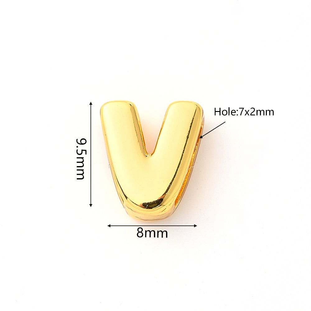 1 pieza/paquete de cuentas pulidas con forma de burbuja de cobre chapadas en oro de 18 quilates de 9,5 x 6 mm, 9,5 x 7,5 mm, 9,5 x 8 mm y 7 x 2 mm. 