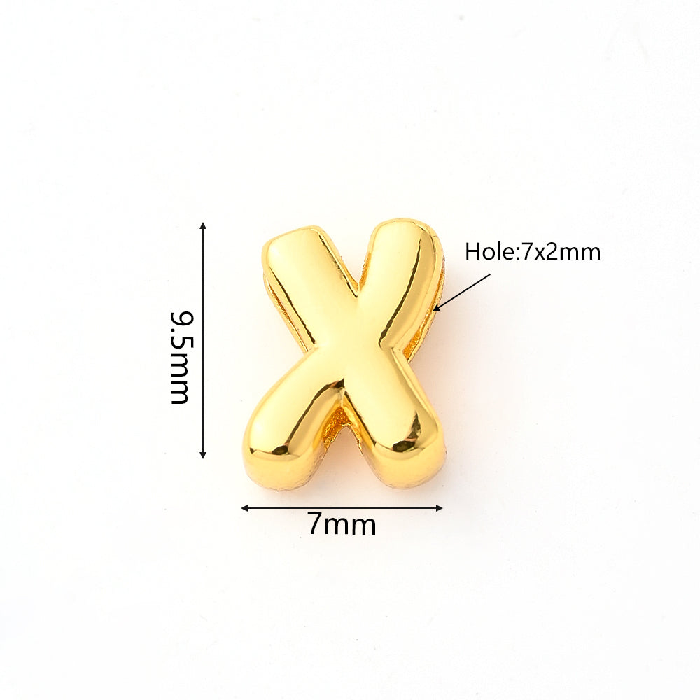 1 pieza/paquete de cuentas pulidas con forma de burbuja de cobre chapadas en oro de 18 quilates de 9,5 x 6 mm, 9,5 x 7,5 mm, 9,5 x 8 mm y 7 x 2 mm. 