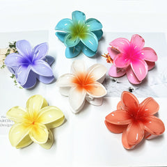 Pinzas para el pelo de plástico con diseño de flores de estilo coreano para mujer 
