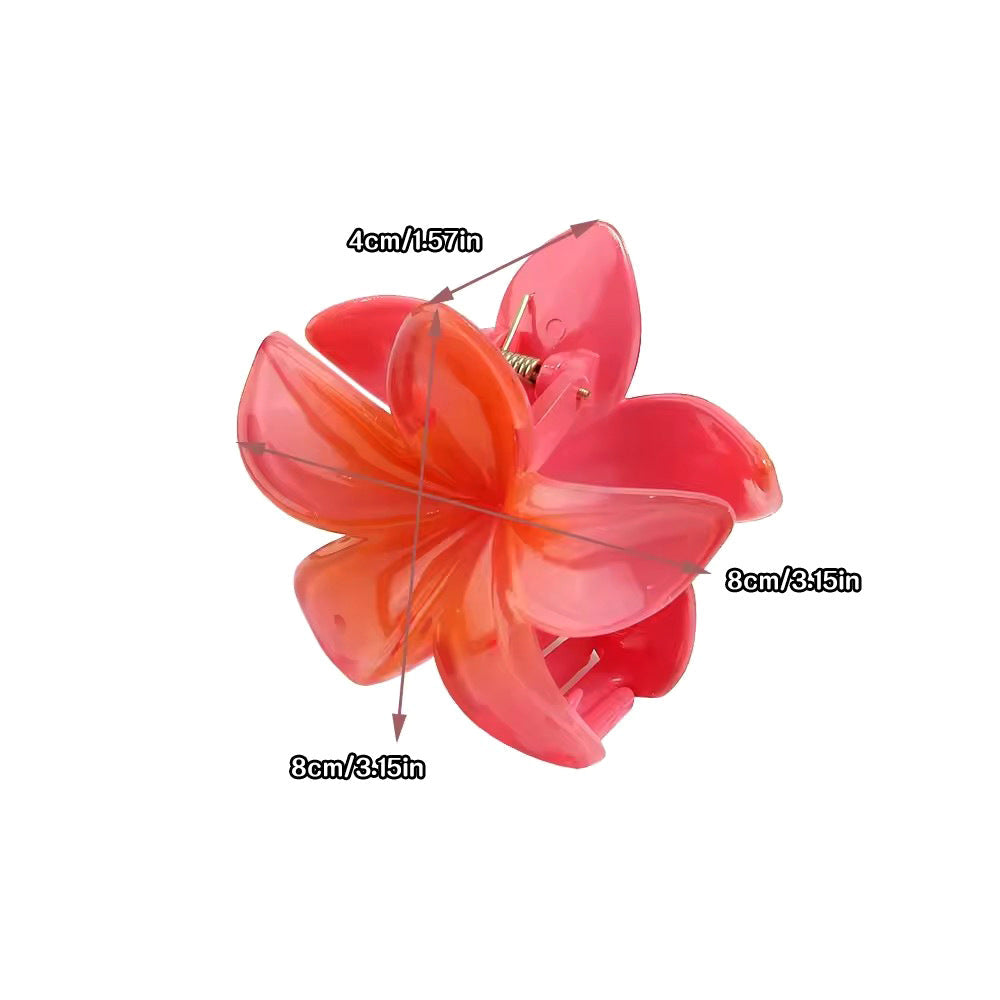Pinzas para el pelo de plástico con diseño de flores de estilo coreano para mujer 