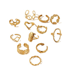 Wholesale Jewelry Retro Devil's Eye Star Heart Shape 304 Stainless Steel Open Rings