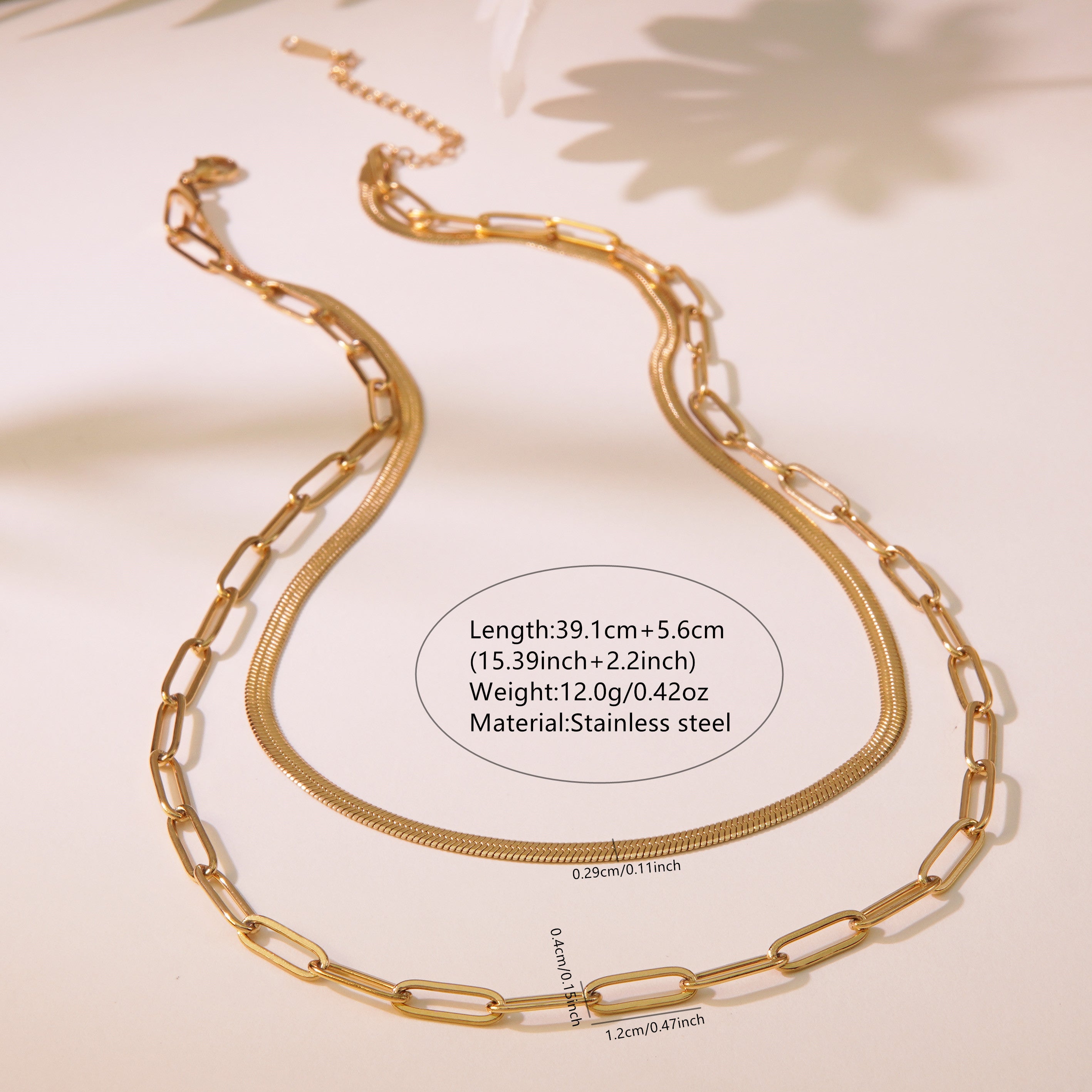 Wholesale Jewelry Simple Style Classic Style Cool Style Solid Color 304 Stainless Steel 18K Gold Plated Necklace