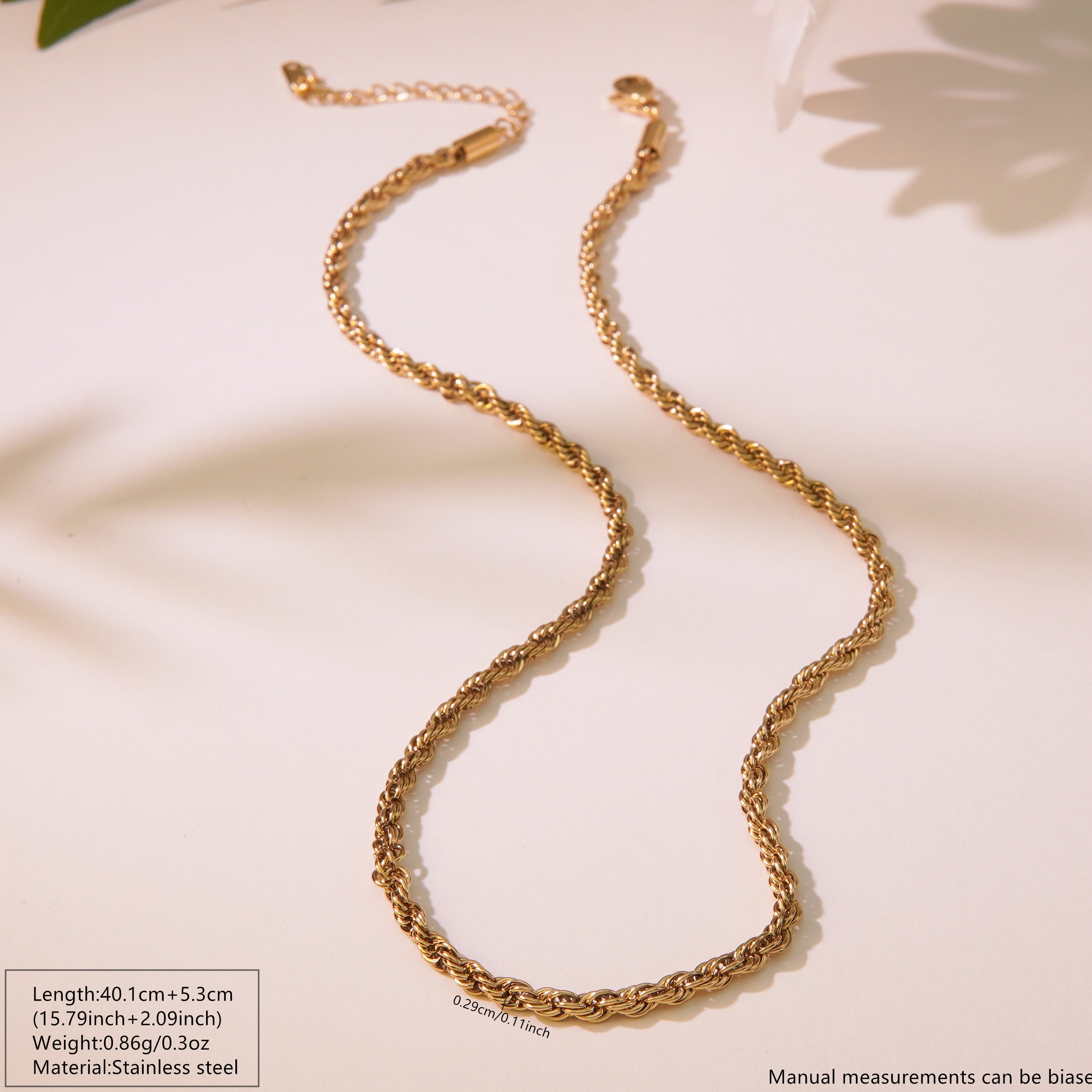 Wholesale Jewelry Simple Style Classic Style Cool Style Solid Color 304 Stainless Steel 18K Gold Plated Necklace