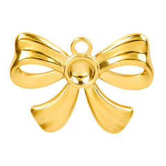 1 pieza 28*20 mm 28*42 mm 33*29 mm 304 acero inoxidable chapado en oro de 18 quilates colgante de nudo de lazo pulido