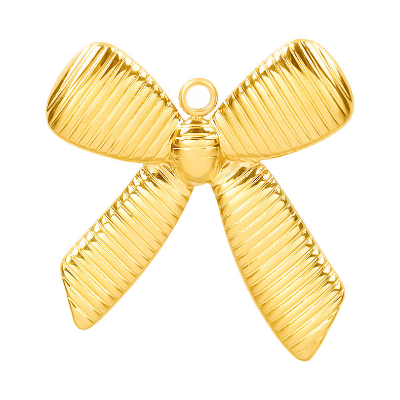 1 pieza 28*20 mm 28*42 mm 33*29 mm 304 acero inoxidable chapado en oro de 18 quilates colgante de nudo de lazo pulido