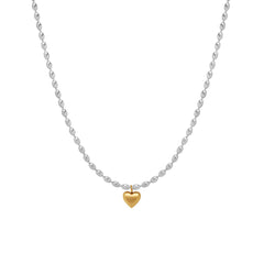 Collar de acero inoxidable 201 chapado en oro de 18 quilates con forma de corazón, estilo casual, 304 y 201