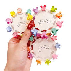 Pinza para el pelo de plástico con diseño de mariposa y flores de dibujos animados para niños