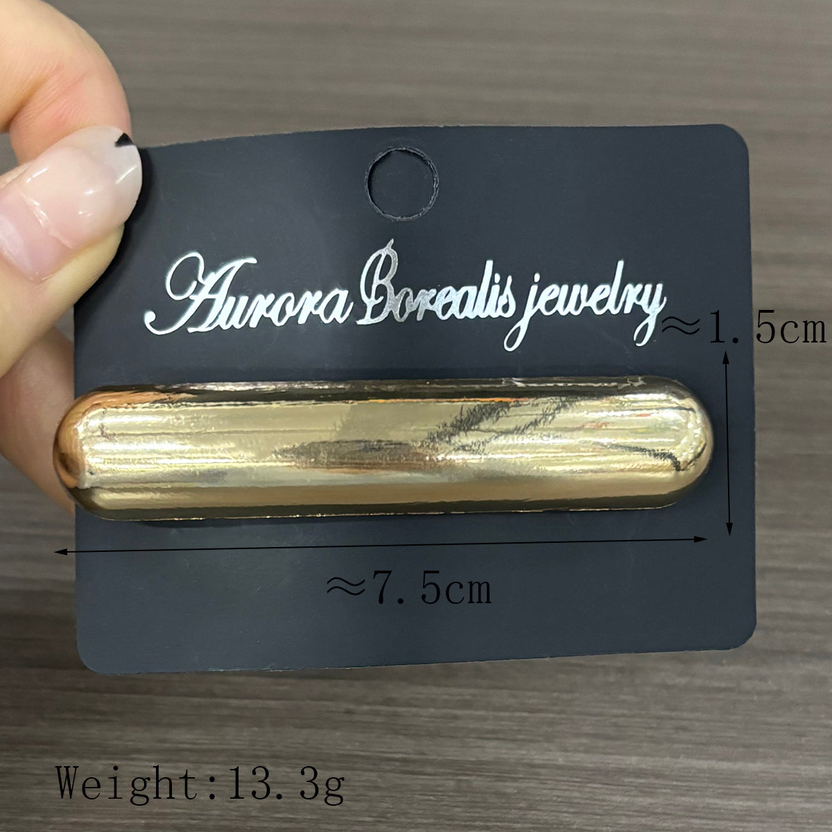 Coletero de aleación de color liso con pasador para el pelo estilo IG para mujer