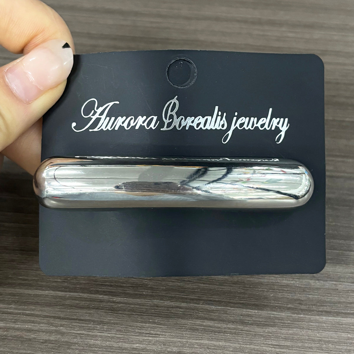 Coletero de aleación de color liso con pasador para el pelo estilo IG para mujer