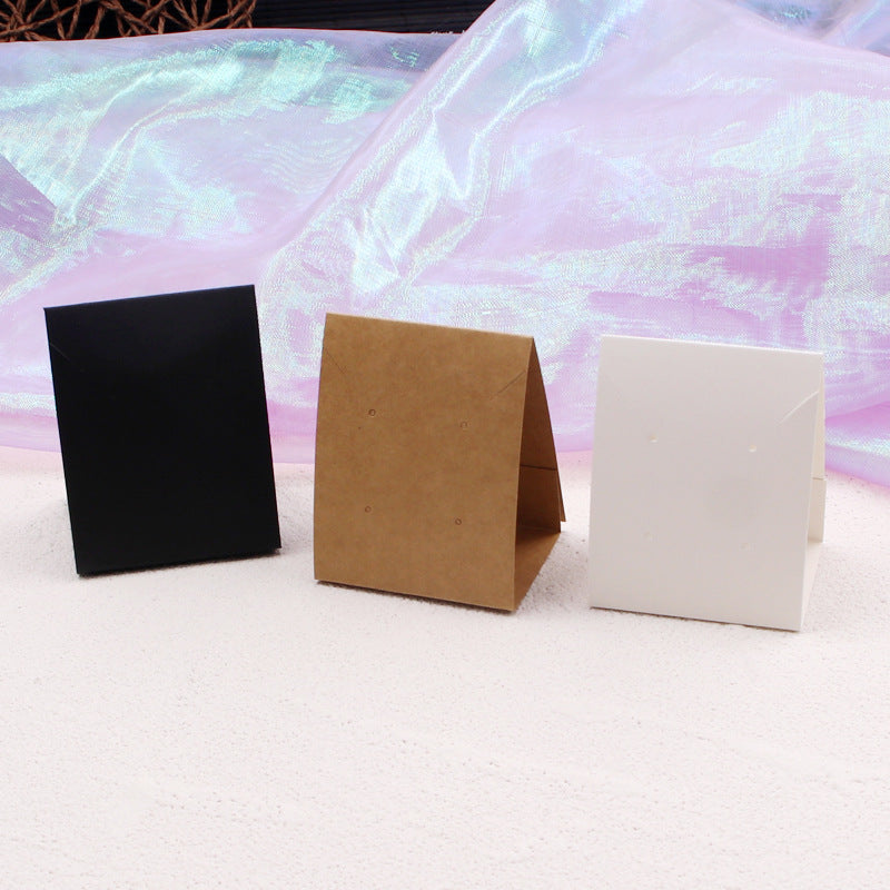 Exhibidor vertical de pendientes y collares de cartón, para bricolaje, accesorios de embalaje, tarjetas de papel Kraft (100 unidades)