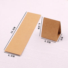 Exhibidor vertical de pendientes y collares de cartón, para bricolaje, accesorios de embalaje, tarjetas de papel Kraft (100 unidades)