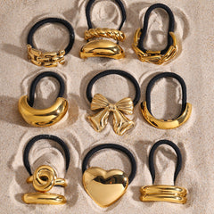 Coletero de acero inoxidable 304 para mujer, estilo clásico, sencillo y casual, color sólido