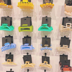 Pinzas para el pelo acrílicas geométricas de estilo sencillo y elegante para mujer