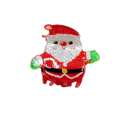 Pinzas para el pelo de acrílico con diseño de Papá Noel y árbol de Navidad para mujer, estilo sencillo y navideño