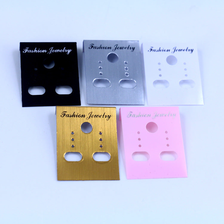 E1471 - Cartón de plástico para joyería, accesorios de bricolaje, embalaje individual con impresión en inglés, 1000 hojas