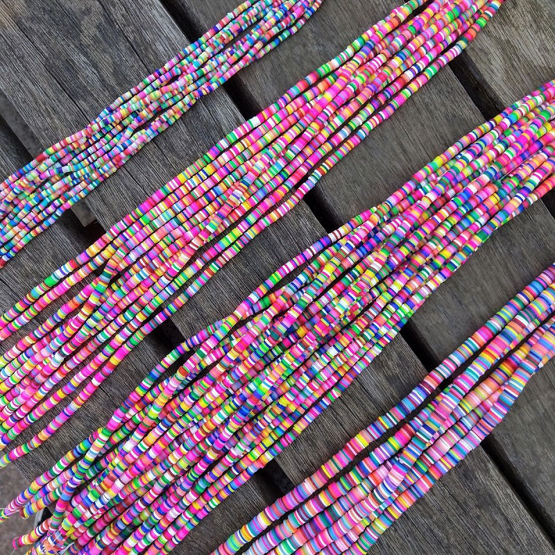 Gran oferta de juego de cuentas suaves de color bohemio con junta suave, hechas a mano, para joyería (10 unidades)