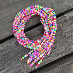 Gran oferta de juego de cuentas suaves de color bohemio con junta suave, hechas a mano, para joyería (10 unidades)
