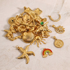 1 pieza de acero inoxidable 304, cruz de hipocampo en forma de corazón, accesorios de joyería, accesorios para el cabello, tarjeta, tarjeta para pulsera, tarjeta para pendientes.