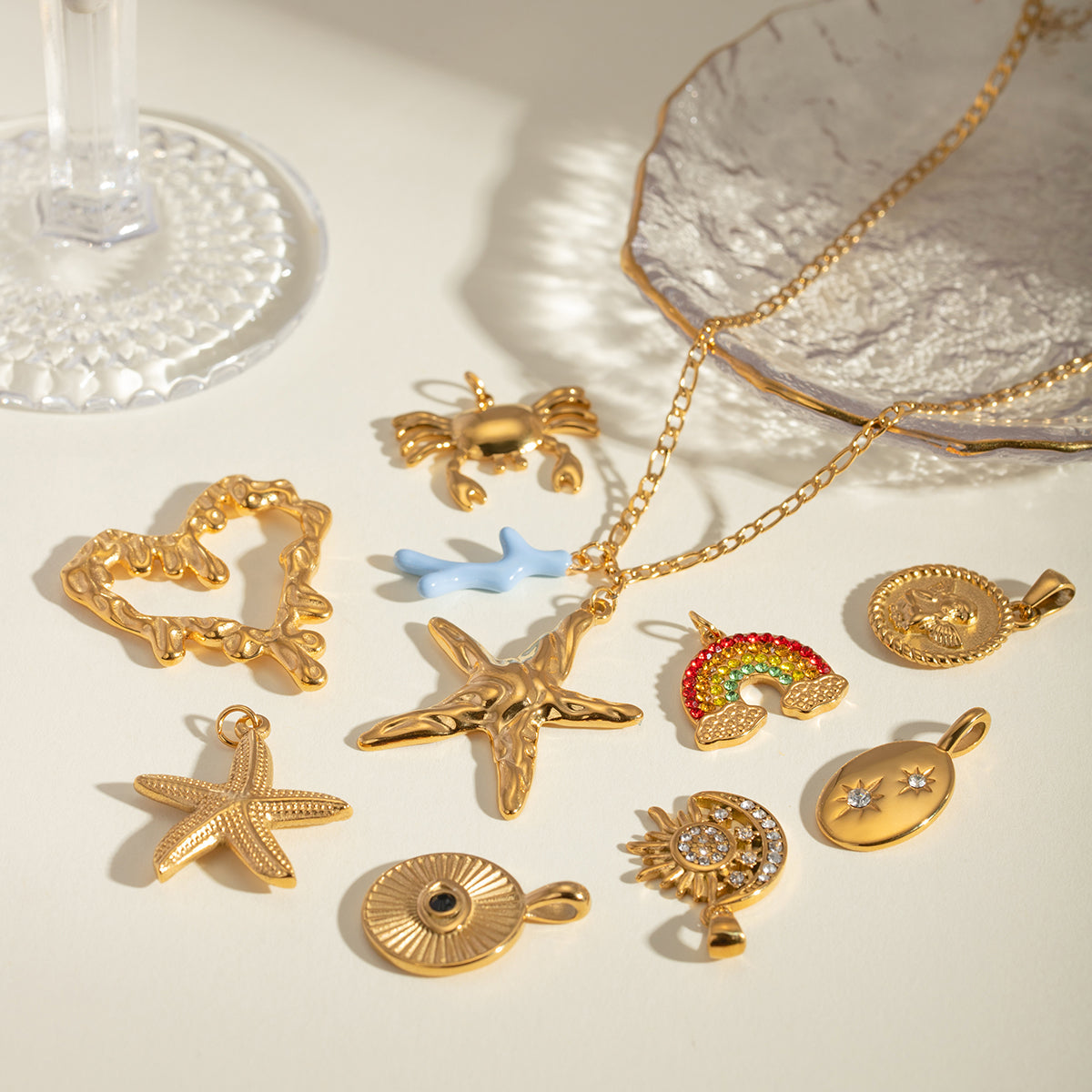 1 pieza de acero inoxidable 304, cruz de hipocampo en forma de corazón, accesorios de joyería, accesorios para el cabello, tarjeta, tarjeta para pulsera, tarjeta para pendientes.