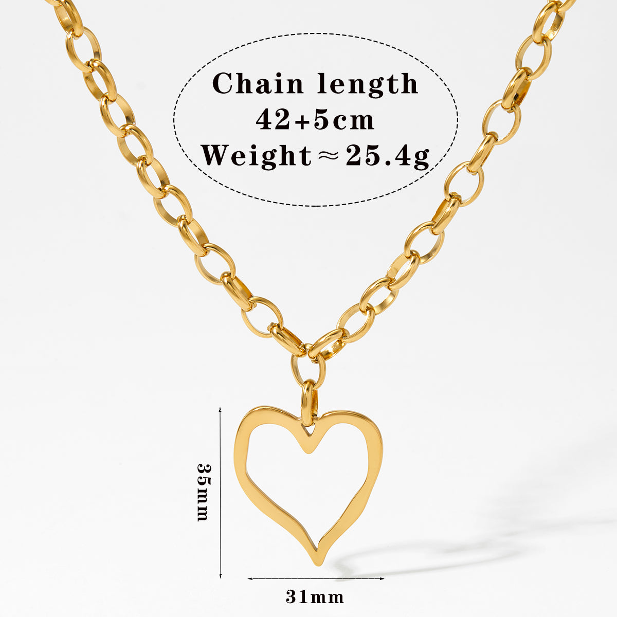 Joyería al por mayor, estilo moderno, forma de corazón dulce, acero inoxidable 304, acero inoxidable 316, chapado en oro de 16 quilates, chapado en oro blanco, conjunto de joyas chapadas en oro.
